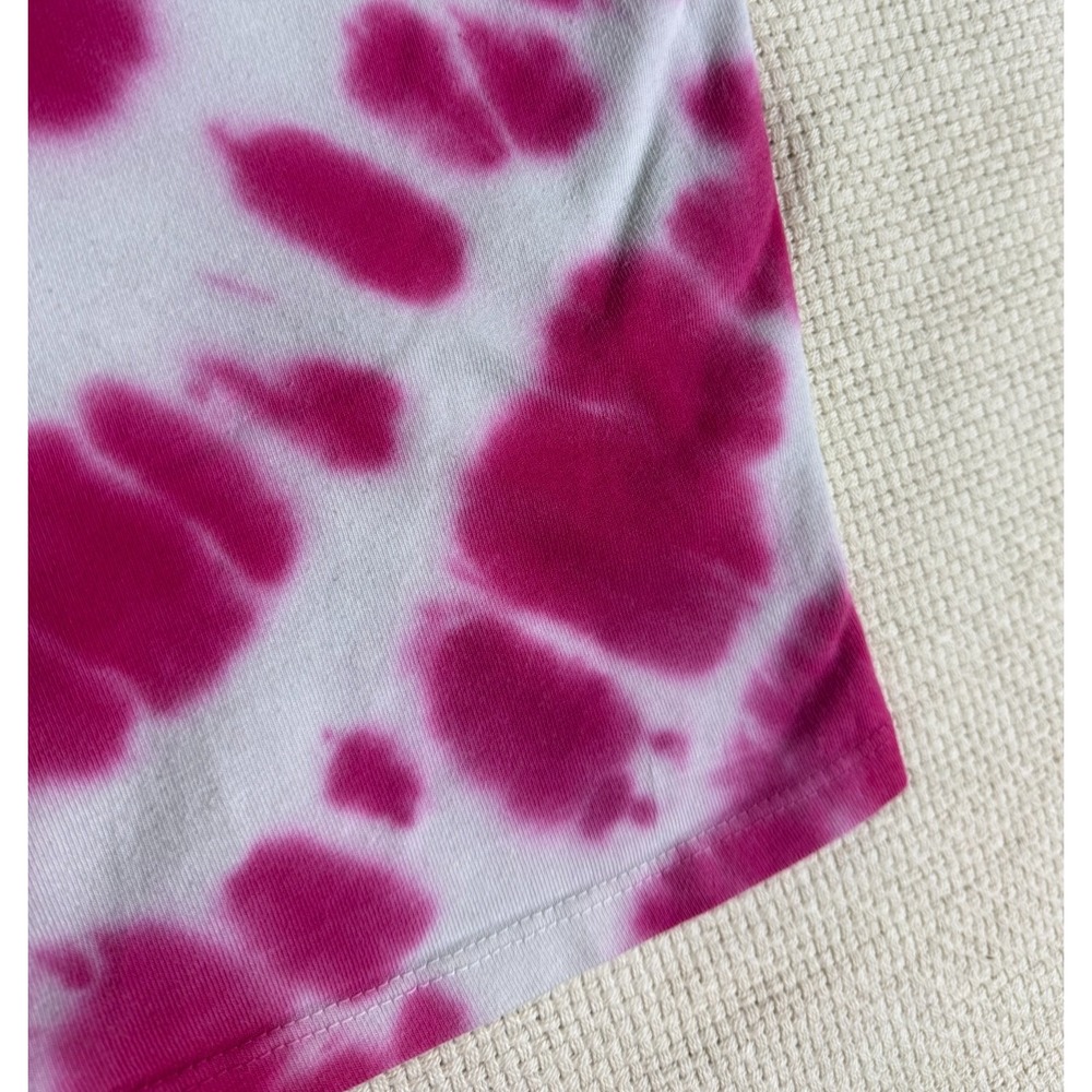 Barbie Women's Pink White Tie Dye Graphic T-Shirt Crop Top Y2K Size - Picture 3 of 7